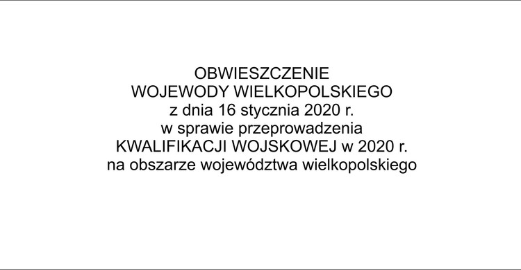 OBWIESZCZENIE WOJEWODY WIELKOPOLSKIEGO - zdjęcie
