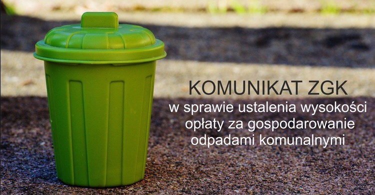 Stanowisko Zarządu ZGK w sprawie ustalenia wysokości opłat za gospodarowanie odpadami komunalnymi - zdjęcie