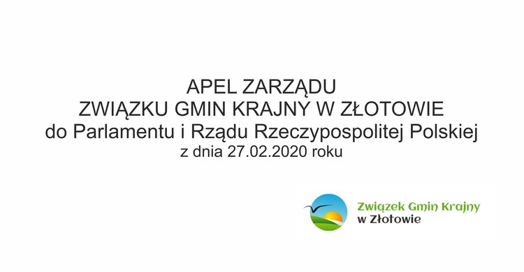 APEL ZARZĄDU ZGK do Parlamentu i Rządu Rzeczypospolitej Polskiej - zdjęcie