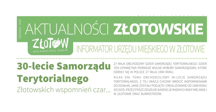 Aktualności ZŁOTOWSKIE - wydanie poświęcone 30-leciu Samorządu Terytorialnego  - zdjęcie