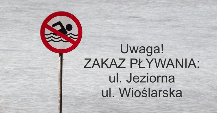 Zakaz kąpieli - ul. Jeziorna - zdjęcie