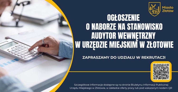 Ogłoszenie o naborze na stanowisko Audytor wewnętrzny (k/m) - zdjęcie